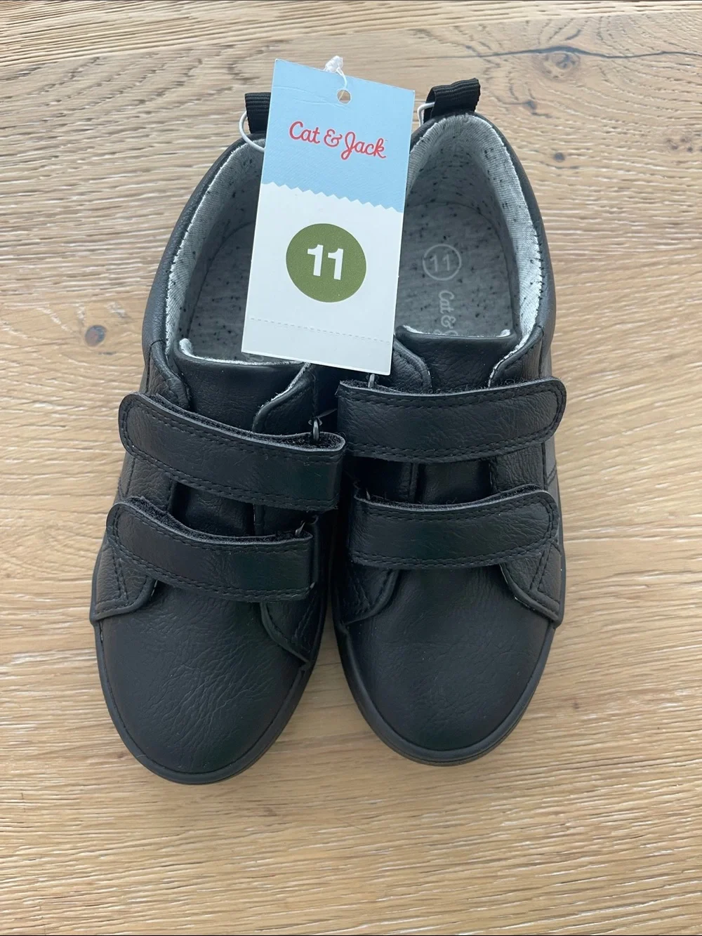 Cat &‎ Jack Black Double Velcro Kids Sneakers